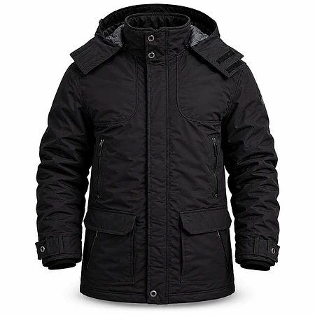 Parka Hombre Northland Allen Black Regular Fit con Capucha Desmontable