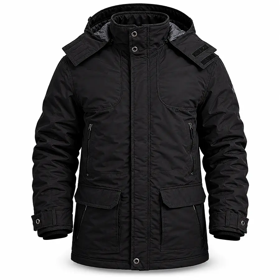 Parka Hombre Northland Allen Black Regular Fit con Capucha Desmontable