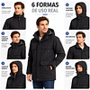 Parka Hombre Northland Allen Black Regular Fit con Capucha Desmontable