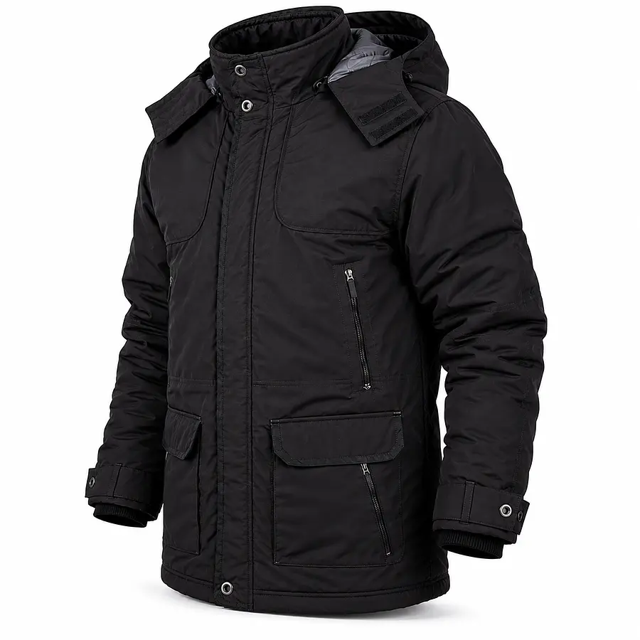 Parka Hombre Northland Allen Black Regular Fit con Capucha Desmontable