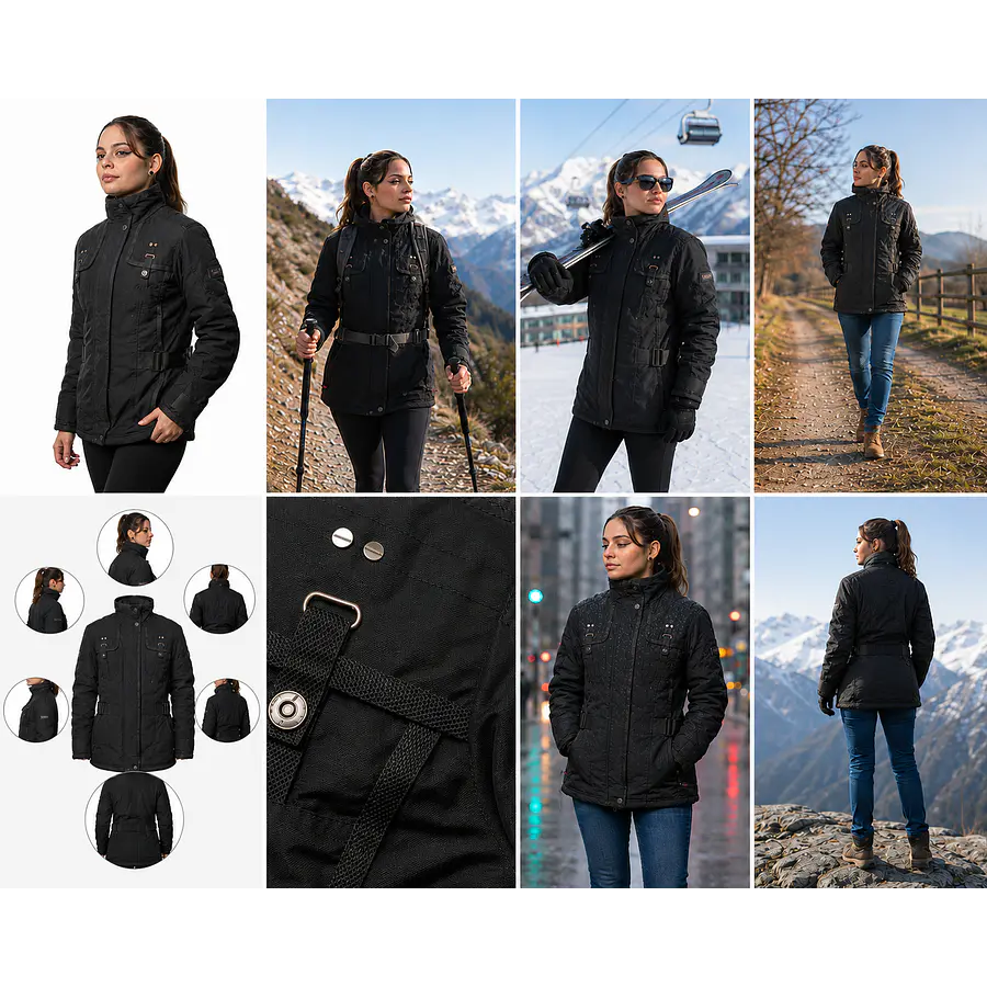 Chaqueta Mujer Northland Patsy Black 3/4