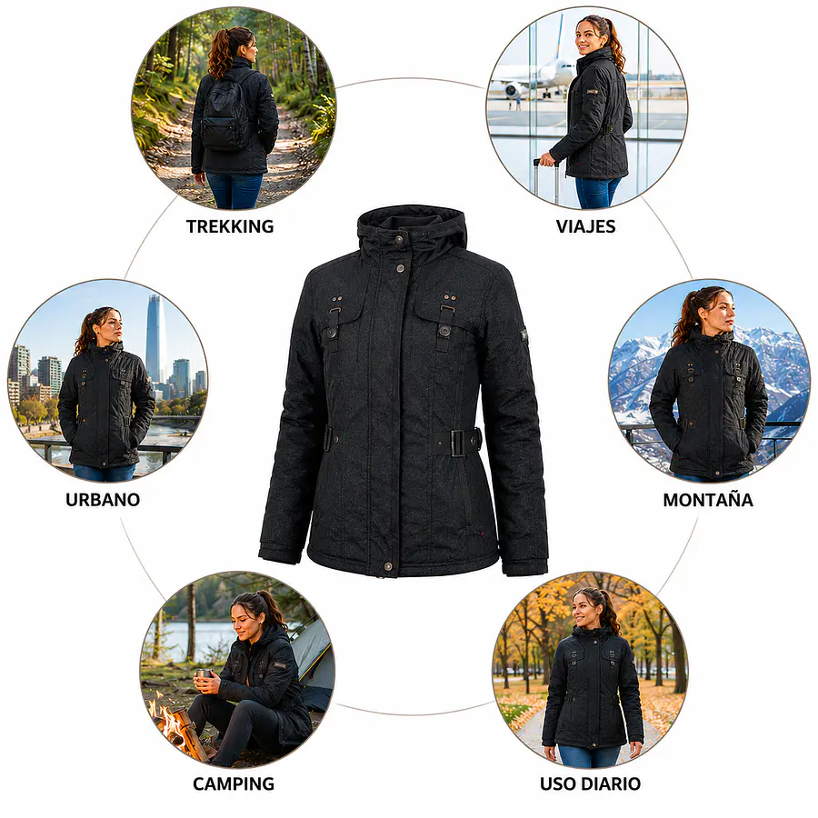 Chaqueta Mujer Northland Patsy Black 3/4