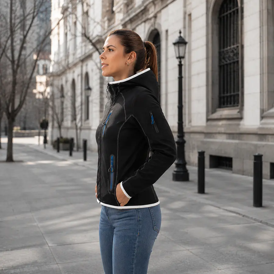 Polerón Mujer Northland Softshell Summer Bahiti Black Negro