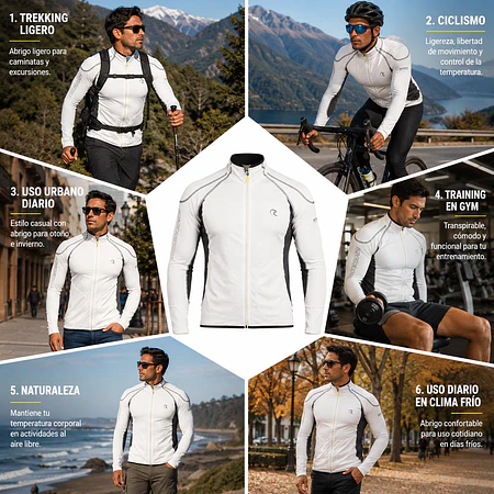 Polerón Deportivo Hombre Northland SPR MS Blanco