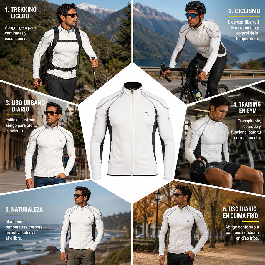 Polerón Deportivo Hombre Northland SPR MS Blanco