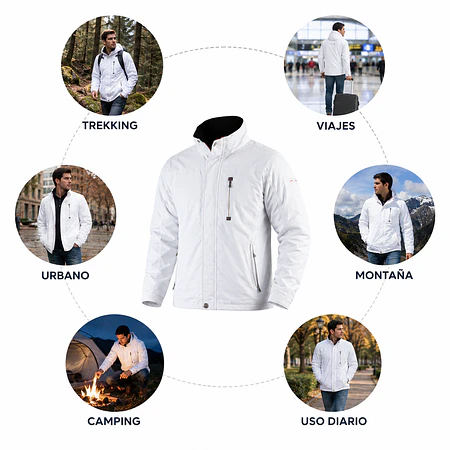 Parka Hombre Northland Xen White Impermeable 5.000 mm