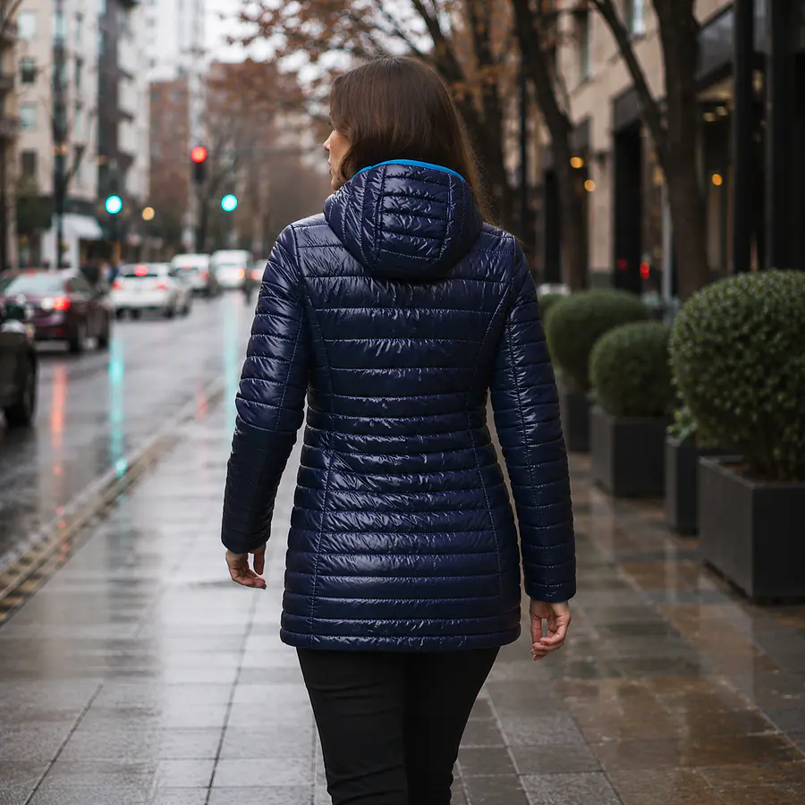 Parka Mujer Northland Kaila Larga Microloft Dark Navy