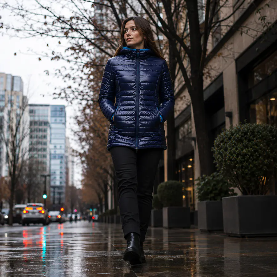 Parka Mujer Northland Kaila Larga Microloft Dark Navy