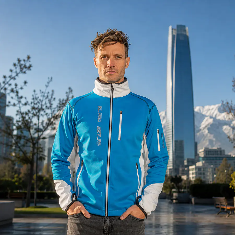 Polerón Deportivo Hombre Northland STR Pro Hakon Cyan Blue White
