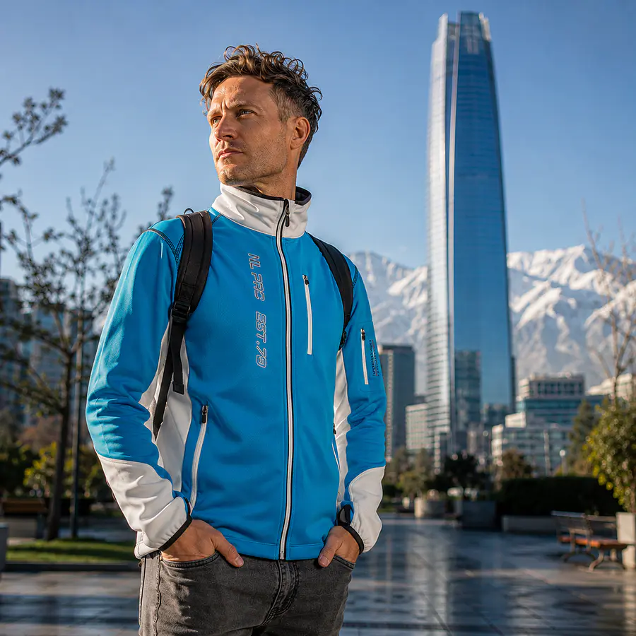 Polerón Deportivo Hombre Northland STR Pro Hakon Cyan Blue White