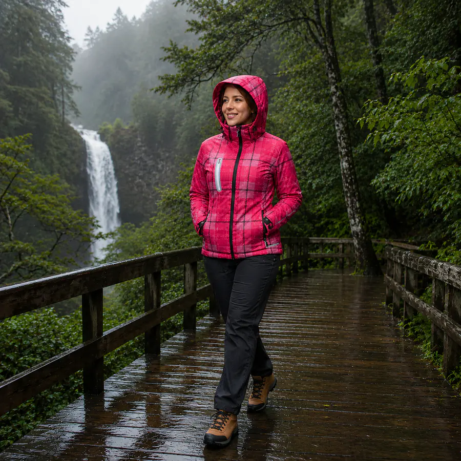 Parka Mujer Northland Freski Printed Fucsia