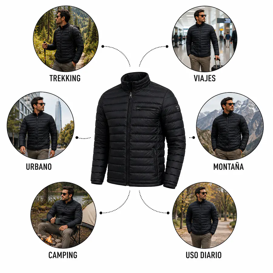 Parka Hombre Northland Kirito Pluma Black