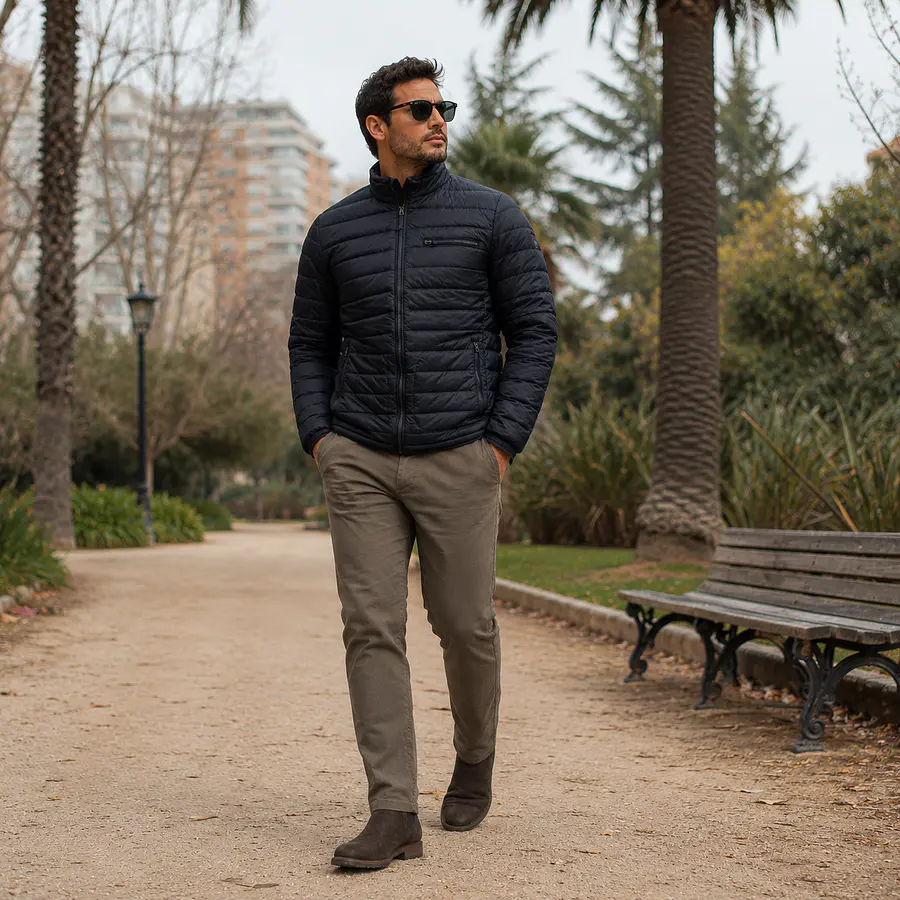 Parka Hombre Northland Kirito Pluma Black