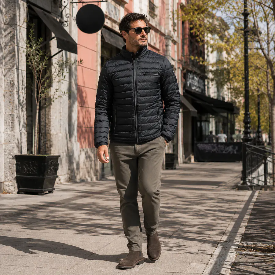 Parka Hombre Northland Kirito Pluma Black