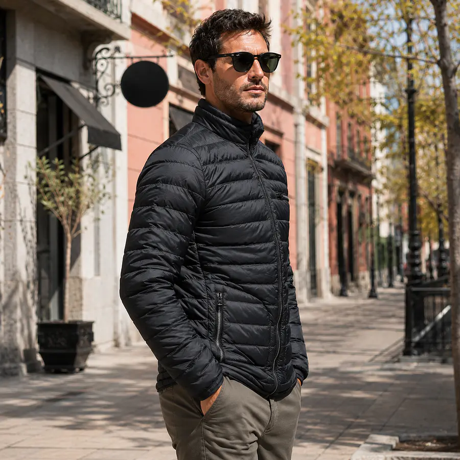 Parka Hombre Northland Kirito Pluma Black
