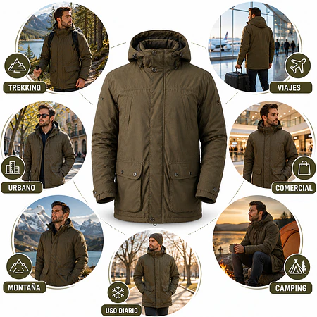 Parka Hombre Northland Berlin Winter Verde Olivo