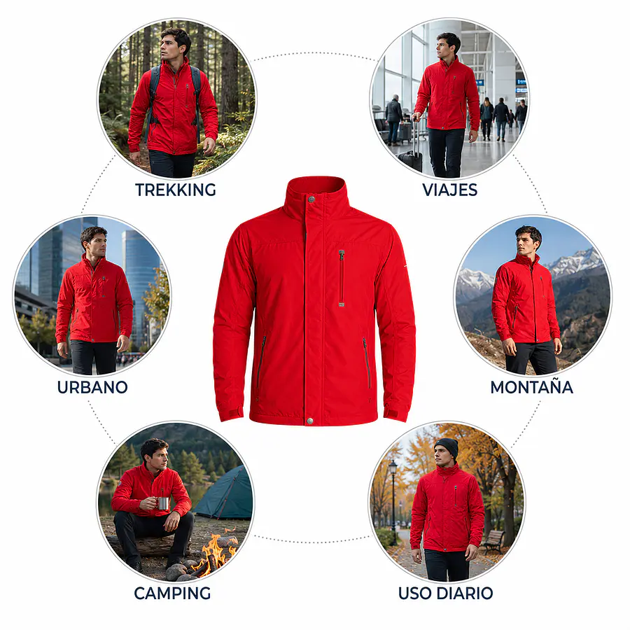 Parka Hombre Northland Xen Impermeable 5000 mm Red