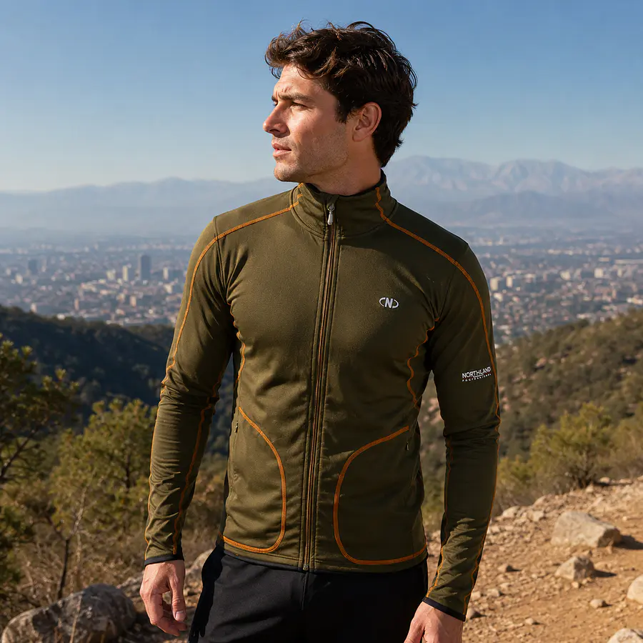 Polerón Deportivo Hombre Northland Speed Running Olive