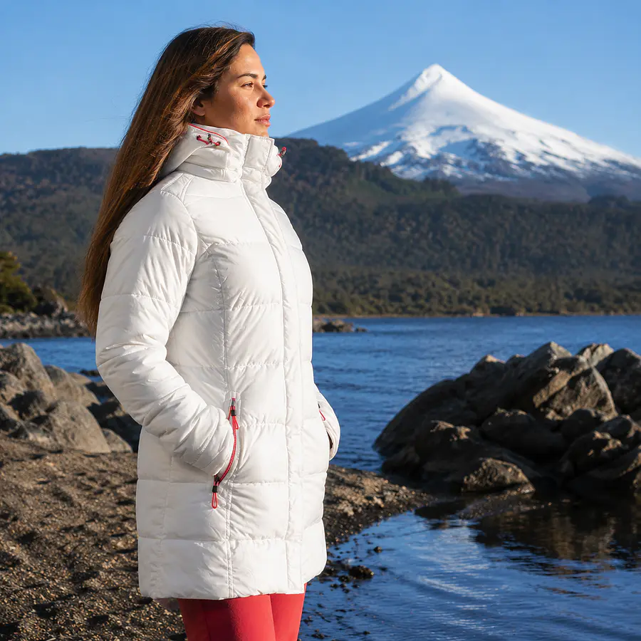 Parka Mujer Northland Rose Larga White | Abrigo Premium de Invierno con Diseño Europeo Slim Fit