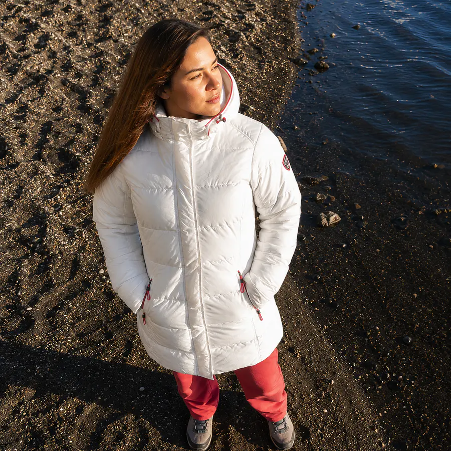 Parka Mujer Northland Rose Larga White | Abrigo Premium de Invierno con Diseño Europeo Slim Fit