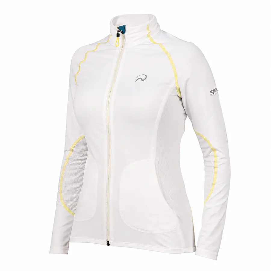Polerón Mujer Northland SPR LS White | Capa Intermedia Outdoor Ligera de Diseño Europeo