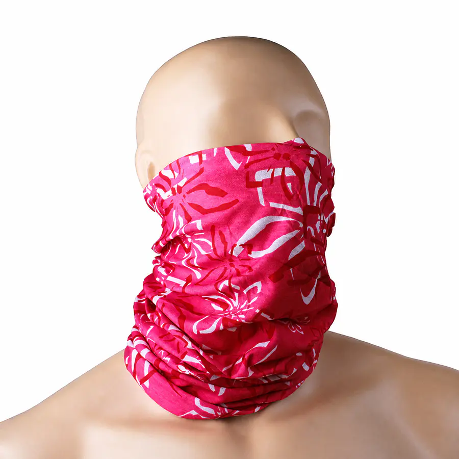Bandana Multifuncional Northland Pink Flower | Protección UV, Cuello, Buff y Outdoor