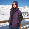 Parka 3 en 1 Mujer Northland Exo Meribel Combi Plum Black | Impermeable, Chaqueta Interior Desmontable y Diseño Europeo