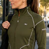 Polerón Deportivo Mujer Northland Speedrunning Jacket Olive | Full Zip Running Slim Fit