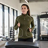 Polerón Deportivo Mujer Northland Speedrunning Jacket Olive | Full Zip Running Slim Fit