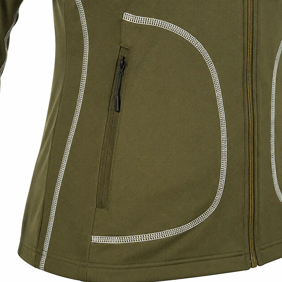 Polerón Deportivo Mujer Northland Speedrunning Jacket Olive | Full Zip Running Slim Fit