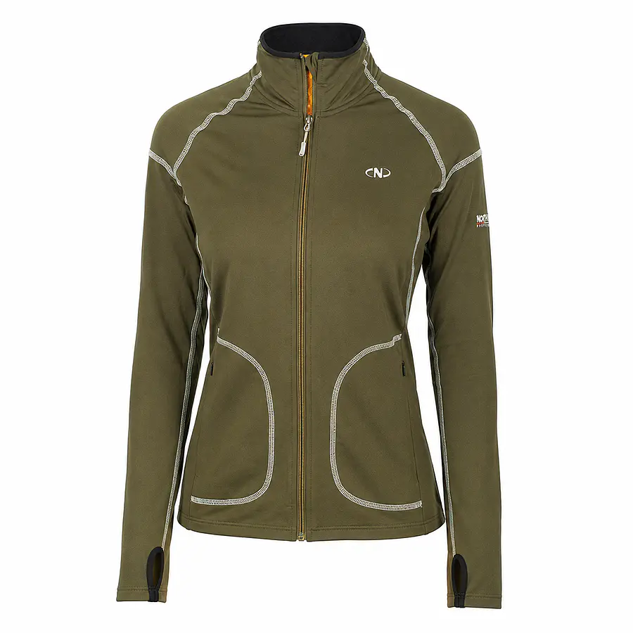 Polerón Deportivo Mujer Northland Speedrunning Jacket Olive | Full Zip Running Slim Fit