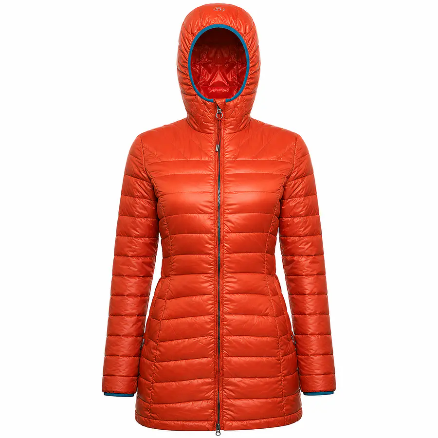 Parka Mujer Northland Taja Pluma 90/10 Brick | Plumón Premium con Capucha, Slim Fit y Diseño Europeo