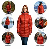 Parka Mujer Northland Taja Pluma 90/10 Brick | Plumón Premium con Capucha, Slim Fit y Diseño Europeo
