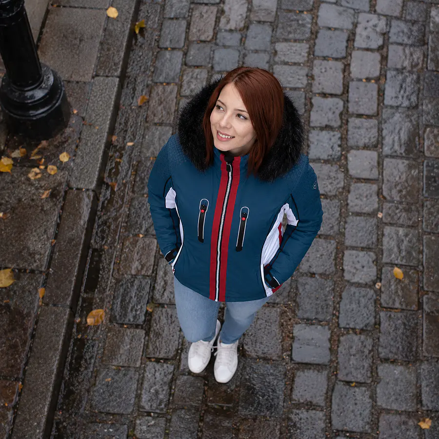 Parka Mujer Northland Diana Schijkt Indigo | Parka Premium Impermeable de Invierno con Capucha Desmontable y Diseño Europeo