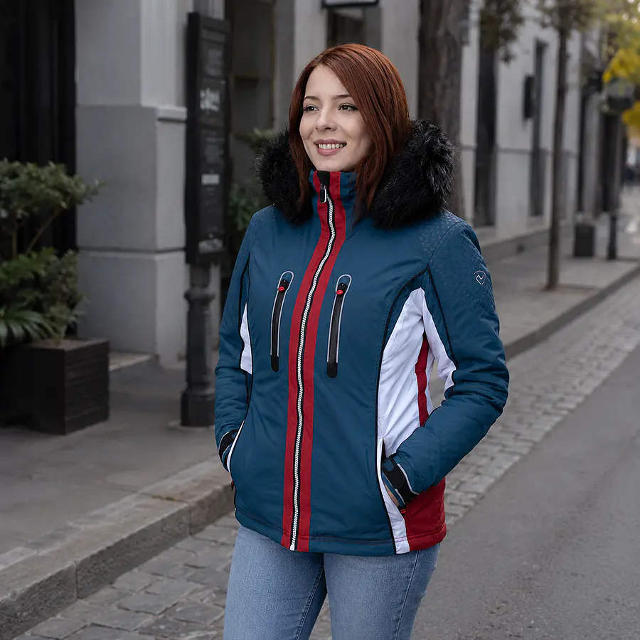 Parka Mujer Northland Diana Schijkt Indigo | Parka Premium Impermeable de Invierno con Capucha Desmontable y Diseño Europeo