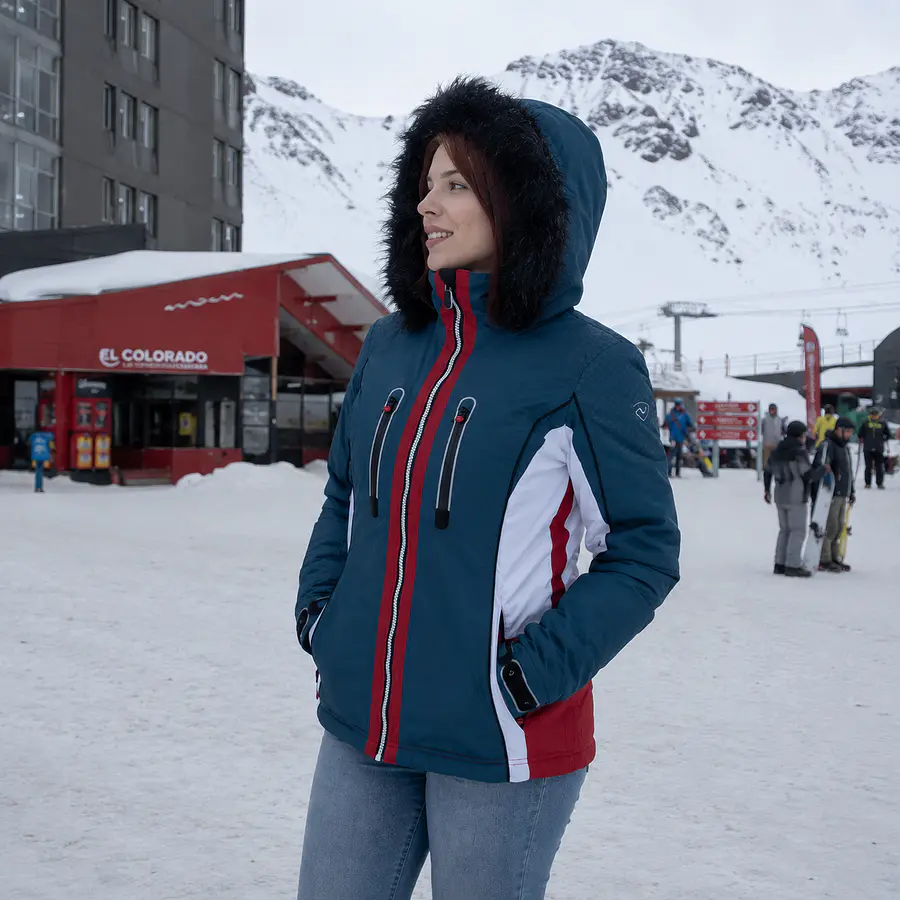 Parka Mujer Northland Diana Schijkt Indigo | Parka Premium Impermeable de Invierno con Capucha Desmontable y Diseño Europeo