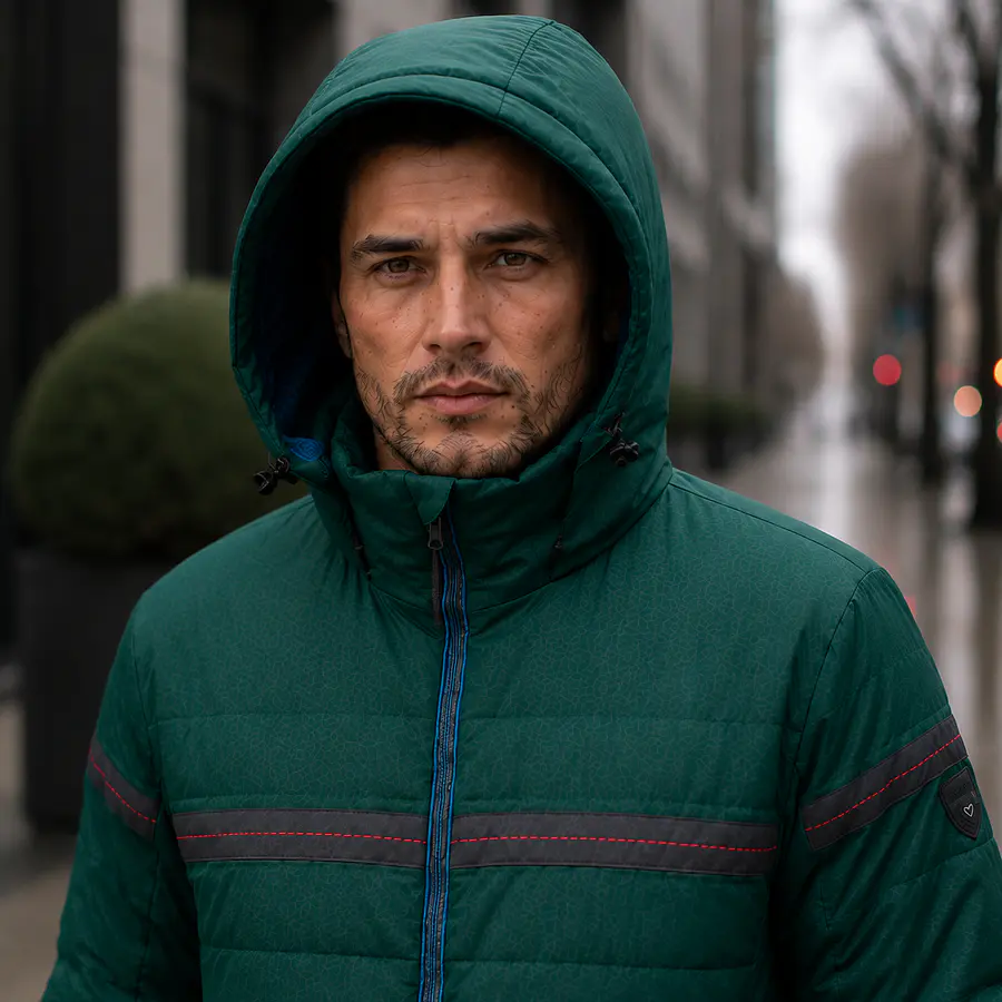 Parka Hombre Northland Ivan Jungle Green | Microloft Liviana, Slim Fit y Diseño Europeo Outdoor