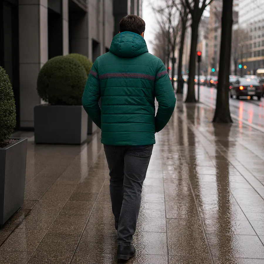 Parka Hombre Northland Ivan Jungle Green | Microloft Liviana, Slim Fit y Diseño Europeo Outdoor