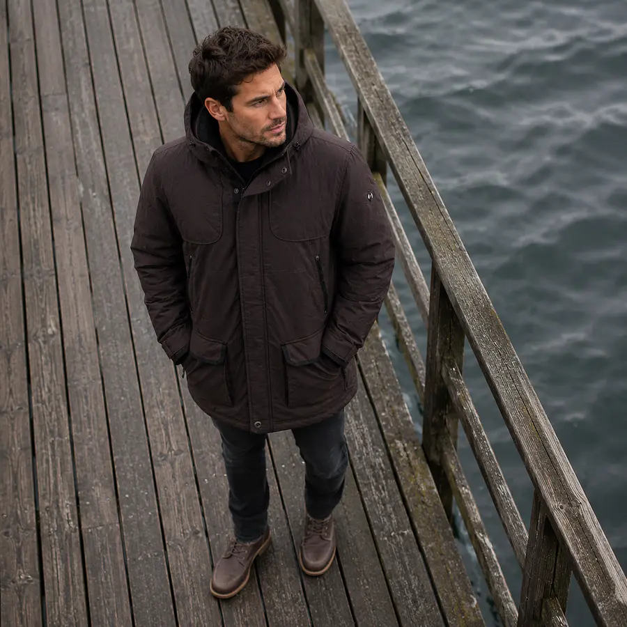 Parka Hombre Northland Allen Chocolate | Parka Premium de Invierno Regular Fit con Diseño Europeo Outdoor