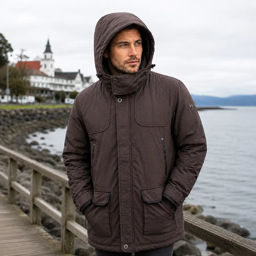 Parka Hombre Northland Allen Chocolate | Parka Premium de Invierno Regular Fit con Diseño Europeo Outdoor