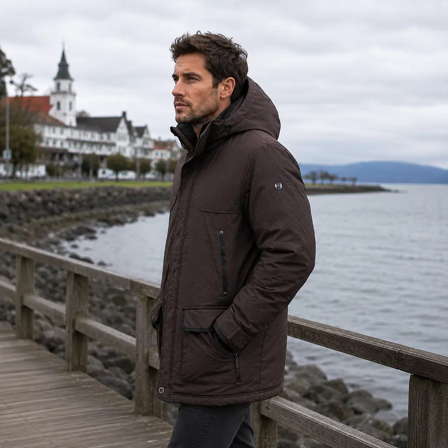 Parka Hombre Northland Allen Chocolate | Parka Premium de Invierno Regular Fit con Diseño Europeo Outdoor