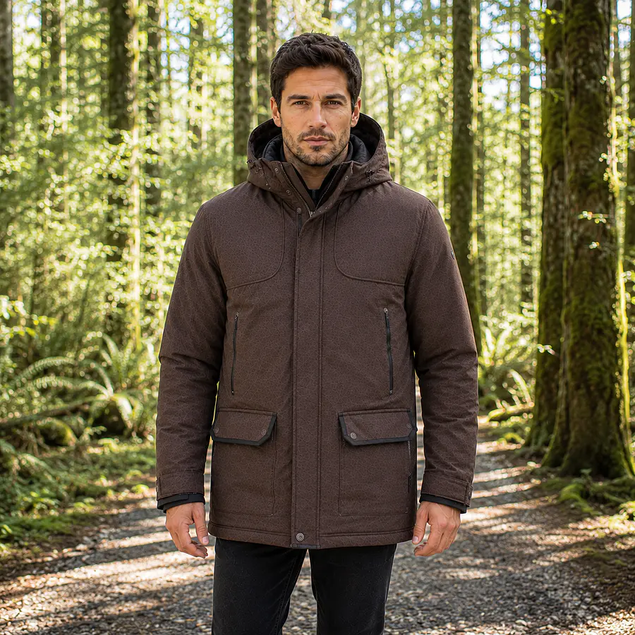 Parka Hombre Northland Allen Chocolate | Parka Premium de Invierno Regular Fit con Diseño Europeo Outdoor
