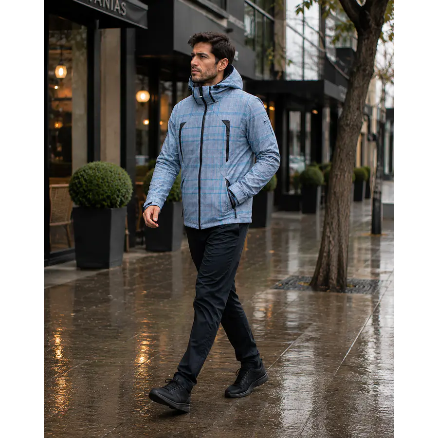 Parka Ski Hombre Northland Storm Shell Check | Impermeable, Cortaviento, Capucha Ajustable y Diseño Europeo