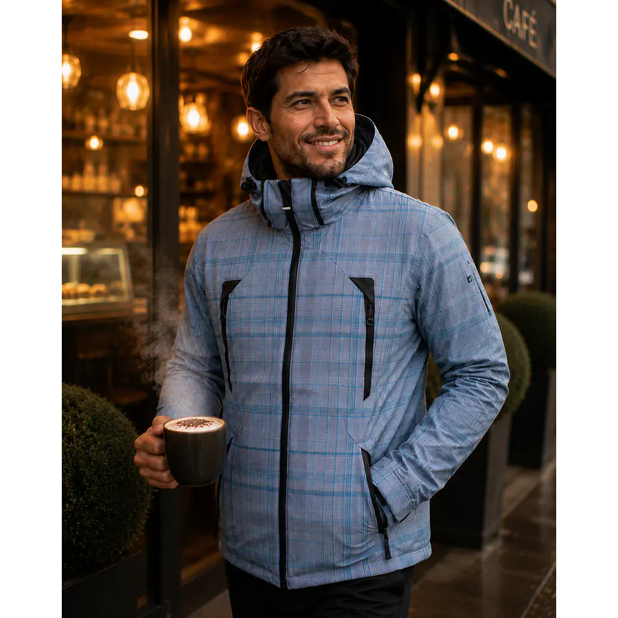 Parka Ski Hombre Northland Storm Shell Check | Impermeable, Cortaviento, Capucha Ajustable y Diseño Europeo