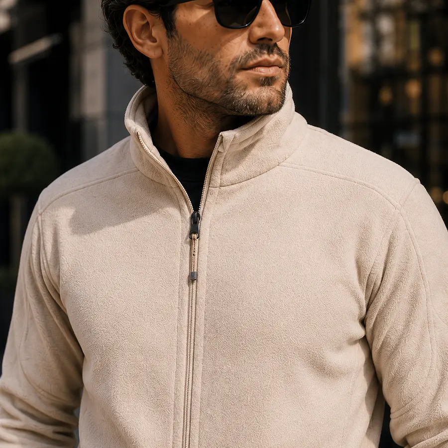 Polerón Polar Hombre Northland Adrian Smoke | Micropolar Térmico Full Zip, Capa Intermedia Outdoor y Diseño Europeo