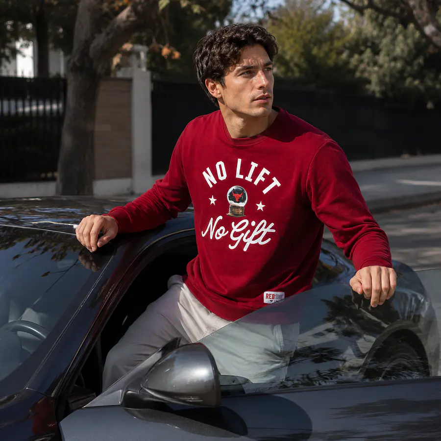 Polerón Hombre Under Armour Project Rock Red One Crew Rojo | Algodón, Interior Afelpado y Edición Especial