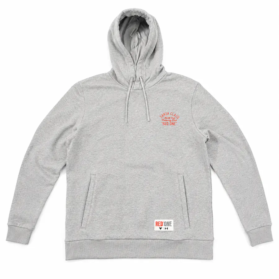 Polerón Hombre Under Armour Project Rock Red One Club Hoodie Gris | Fleece Premium Loose Fit