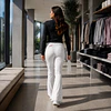 Pantalón Deportivo Mujer Northland PRO STR Paige LS Blanco | Stretch, Cintura Elástica y Corte Bootcut