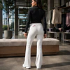 Pantalón Deportivo Mujer Northland PRO STR Paige LS Blanco | Stretch, Cintura Elástica y Corte Bootcut