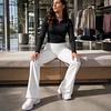 Pantalón Deportivo Mujer Northland PRO STR Paige LS Blanco | Stretch, Cintura Elástica y Corte Bootcut